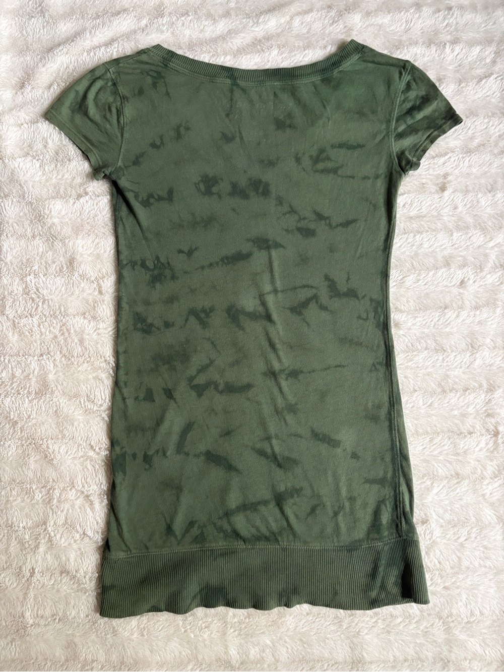 Y2K Aeropostale Longline Tee Fitted V-Neck Small | 2000s Earthy Fairy Grunge - Picture 3 of 7